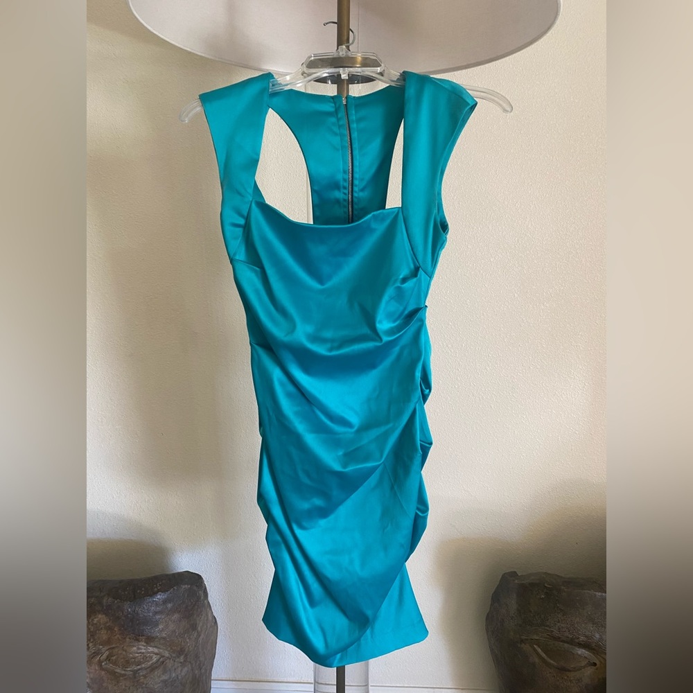 Turquoise cocktail dress